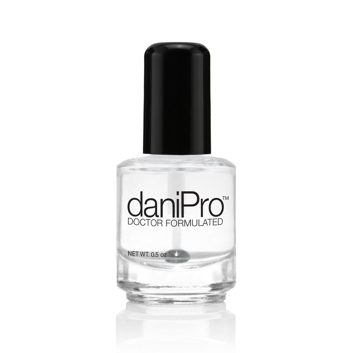 daniPro glossy clear top coat for high shine and protection.