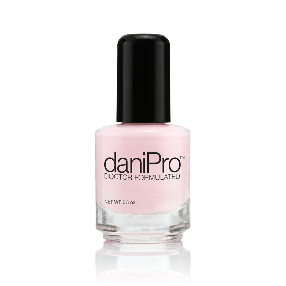 daniPro Love is All Pink nail polish bottle with a glossy finish for nails.