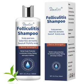 Danliss Sulfate Free shampoo bottle front, gentle scalp care for sensitive skin.