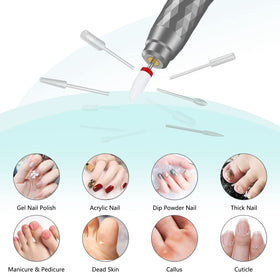DANNARY cordless operation shows flexible at-home nail shaping.