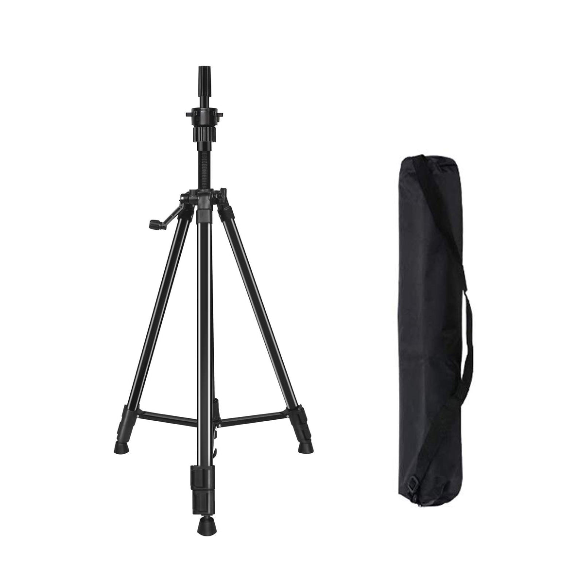 DANSEE Wig Stand Tripod base view showing stable grip on smooth surfaces
