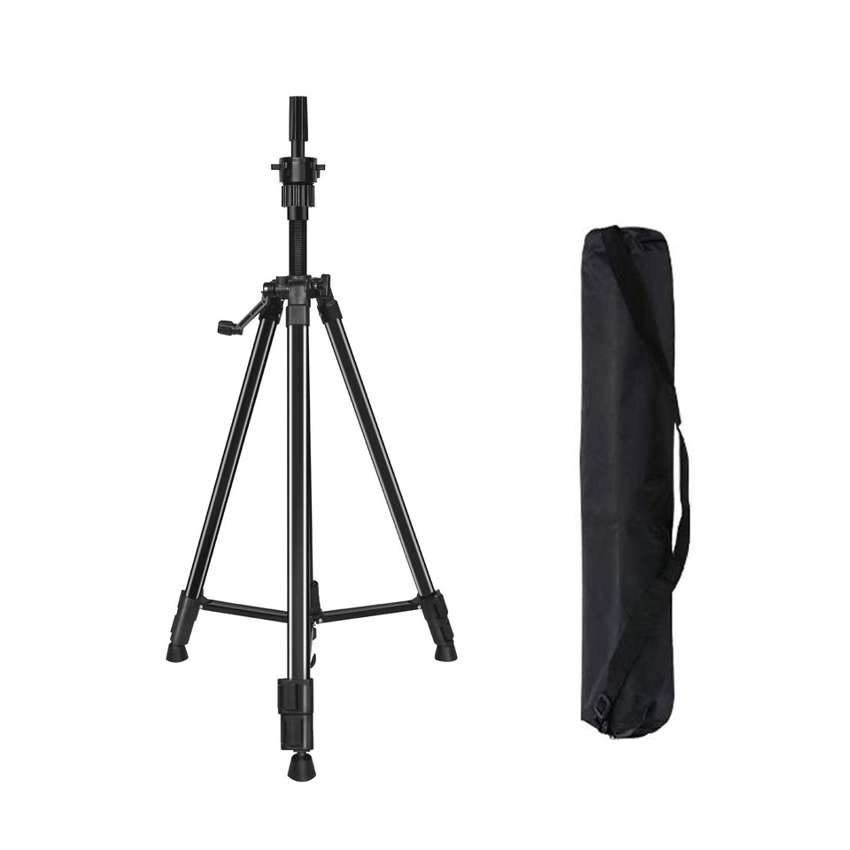 DANSEE Wig Stand Tripod base view showing stable grip on smooth surfaces
