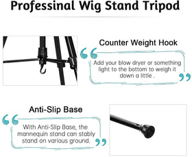 DANSEE Wig Stand Tripod counterweight hook for hanging tools