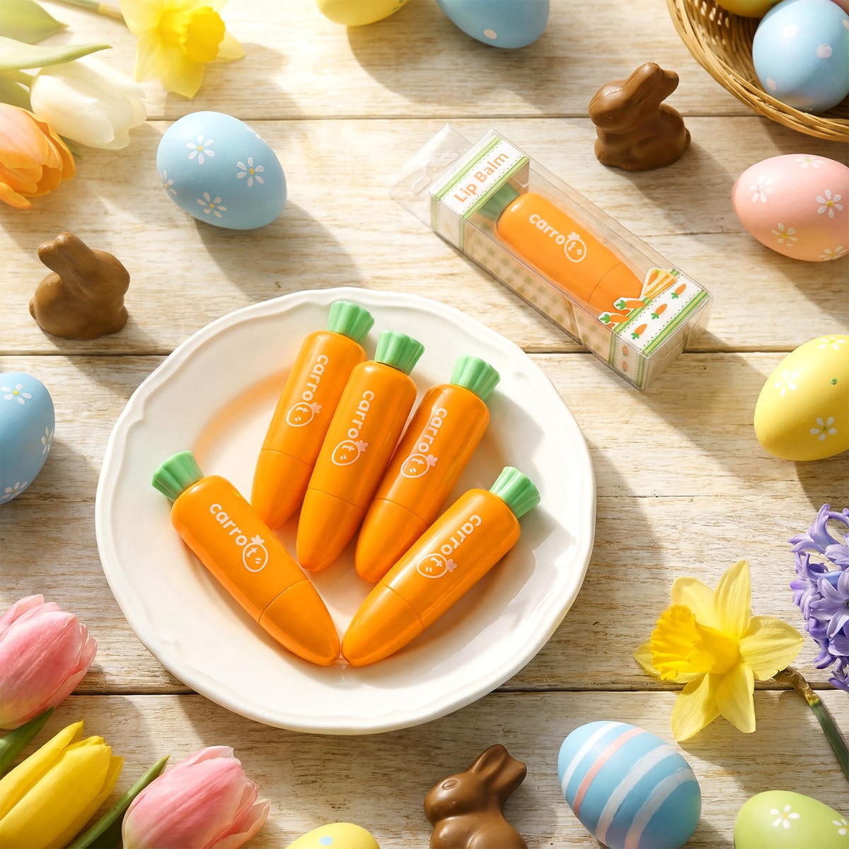 Dansib carrot lip balm red velvet carrot cake aroma.