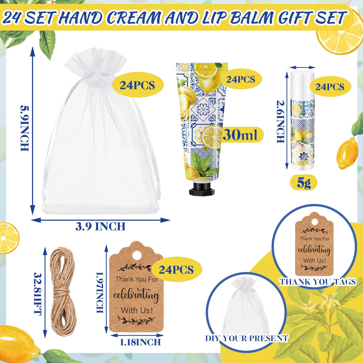 Dansib lemon hand cream 30ml, portable for travel and touch-ups.