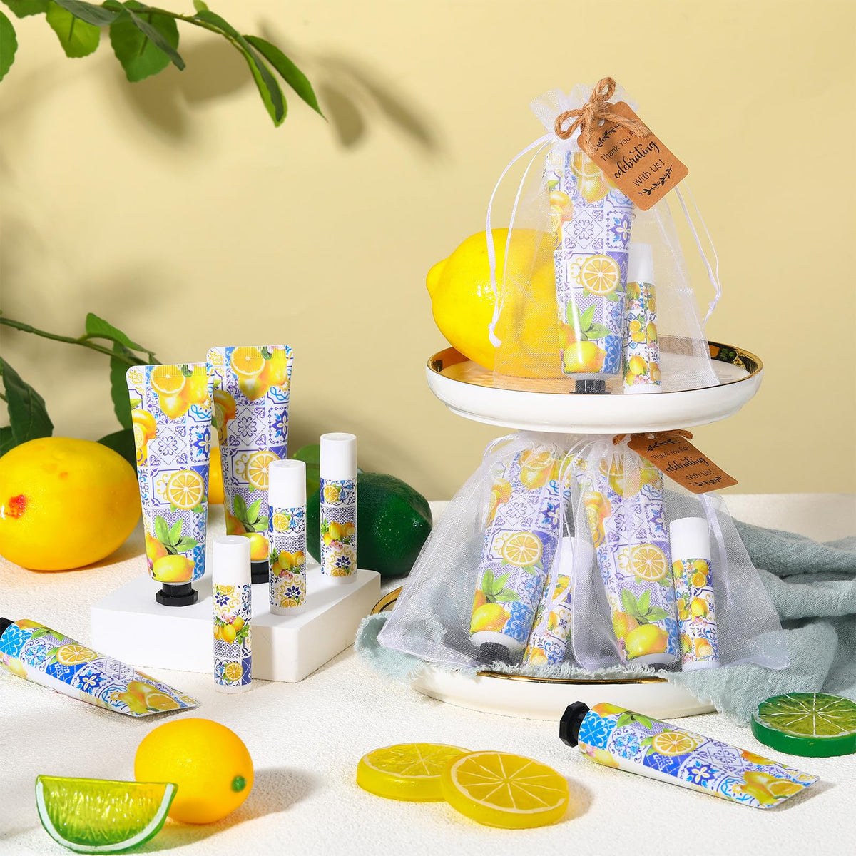 Dansib lemon lip balm compact size, fits purse and on-the-go moisture.