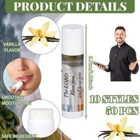 Dansib vanilla lip balm with creamy texture for smooth lips.