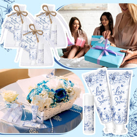 Dansib wedding display idea with blue accents