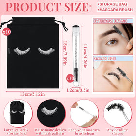 Dansib 10 mascara tubes and wands for precise cleansing and storage