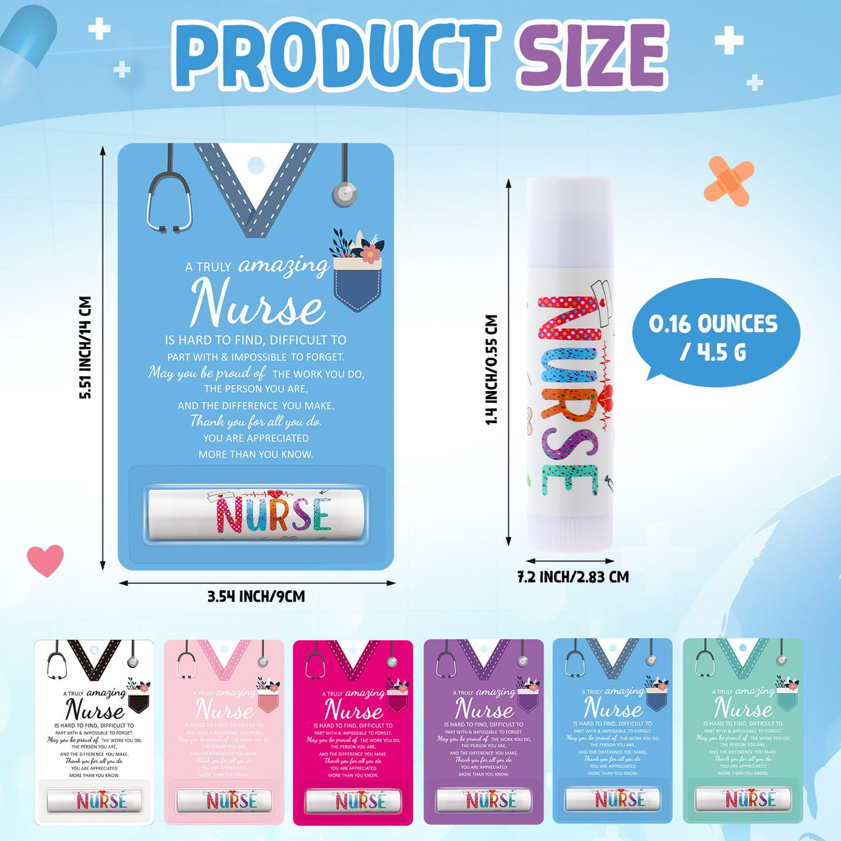 Dansib 48-pack lip balms on a backer-card display for easy access