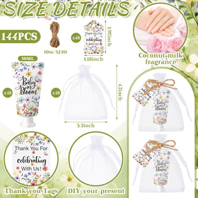 Dansib baby in bloom hand cream close-up showing label and texture