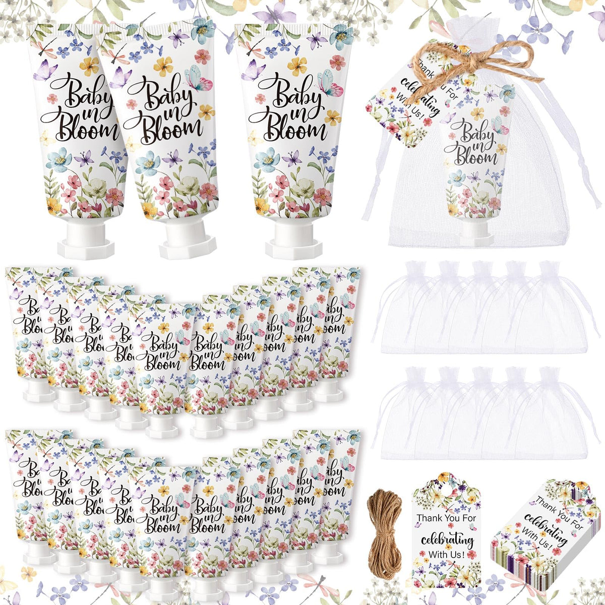 Dansib baby in bloom hand cream package, an elegant baby shower favor