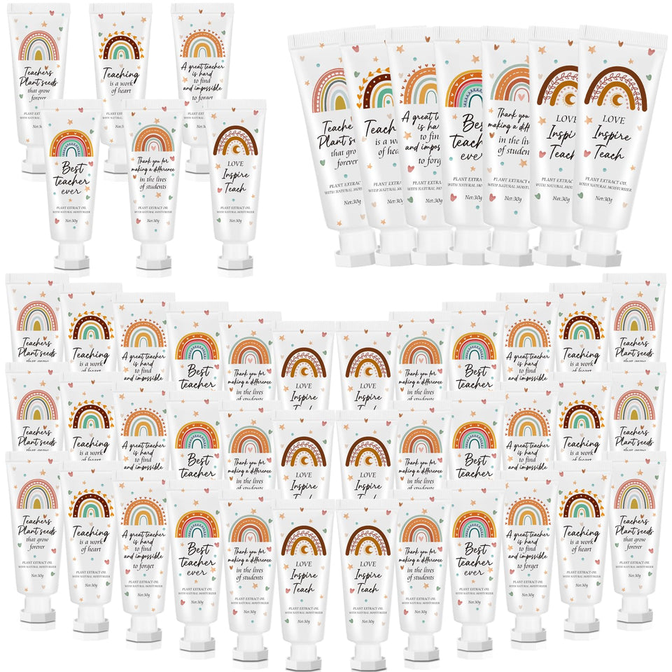Dansib boho rainbow pattern hand cream for stylish teacher gifts and daily moisturization.