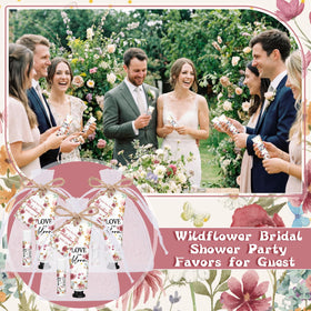 Dansib bridal shower favors display, cohesive look for guest gifting.