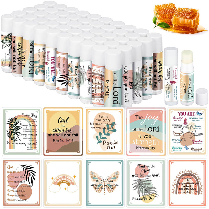 Dansib Christian lip balm bulk 50-pack, ideal for gifting at church events