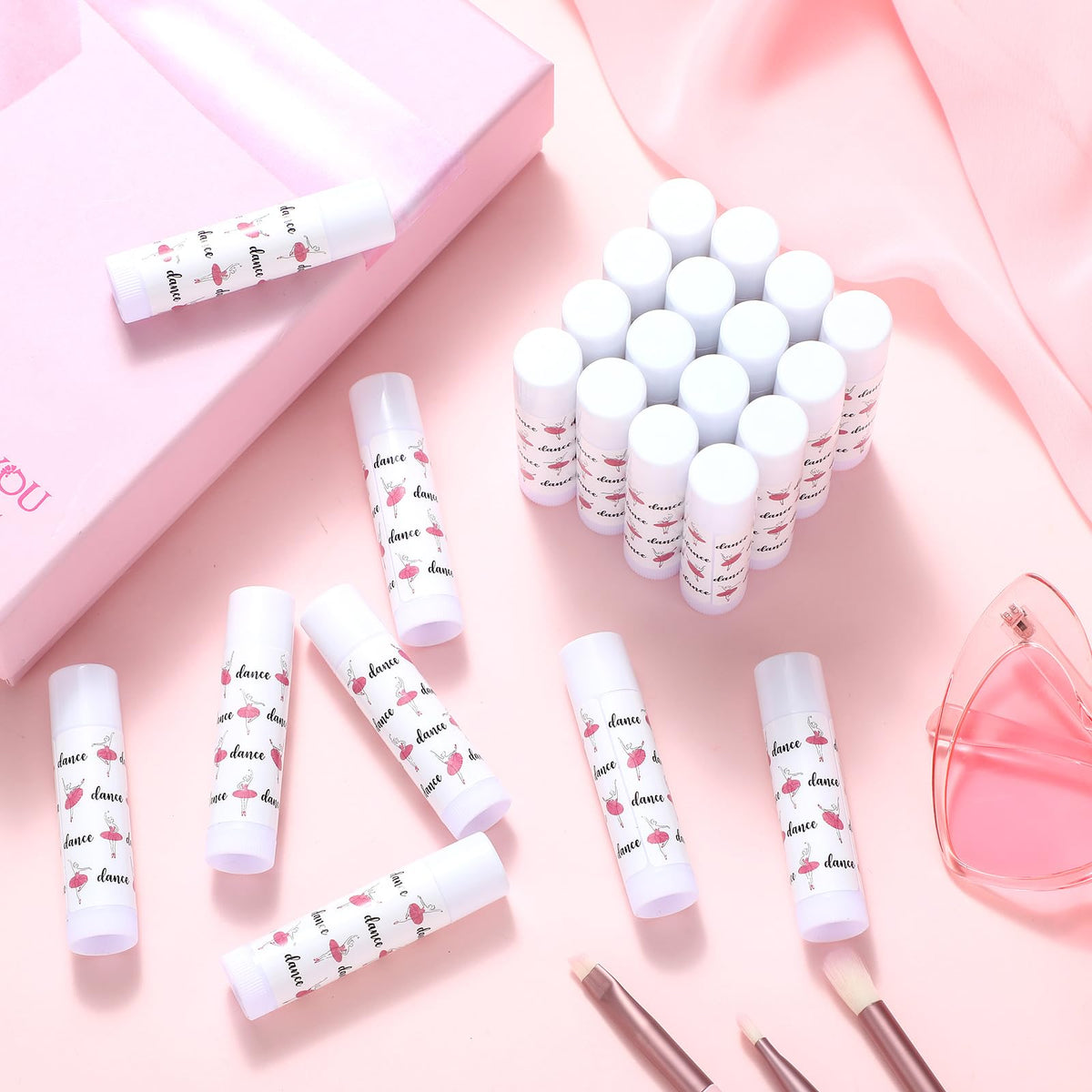 Dansib 24-count lip balm bulk display, perfect for event gifting