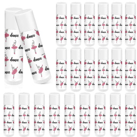 Dansib dance-themed lip balm with white packaging, ideal for gifting at recitals