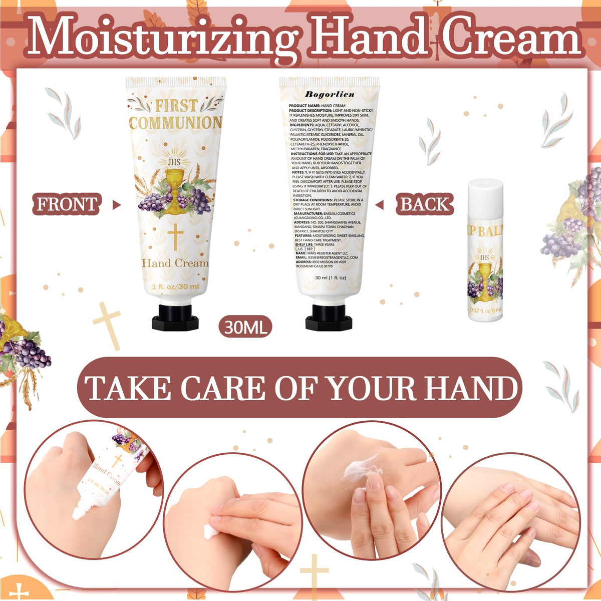 Dansib hand cream 30g travel size for on-the-go nourishment.