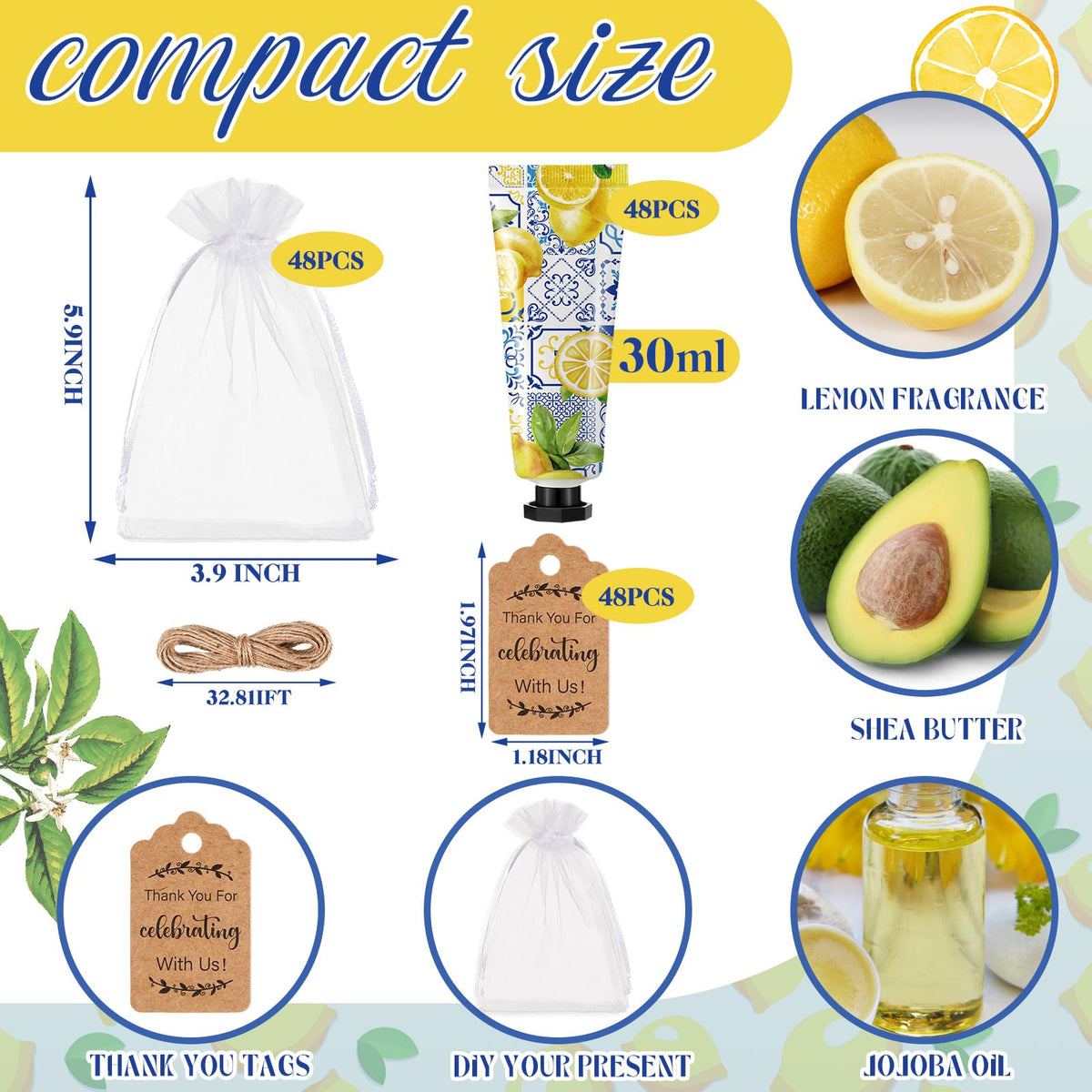 Dansib hand cream in organza bag highlights organizers' thoughtful decor and easy distribution.