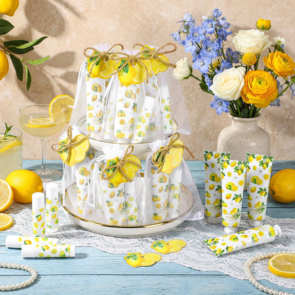 Dansib lemon lip balm 2.64 by 0.65 inches provides on the go lip hydration
