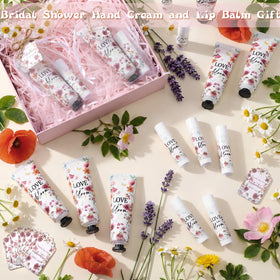 Dansib Love Is in Blooming lip balm, pink flower design, convenient pocket size.