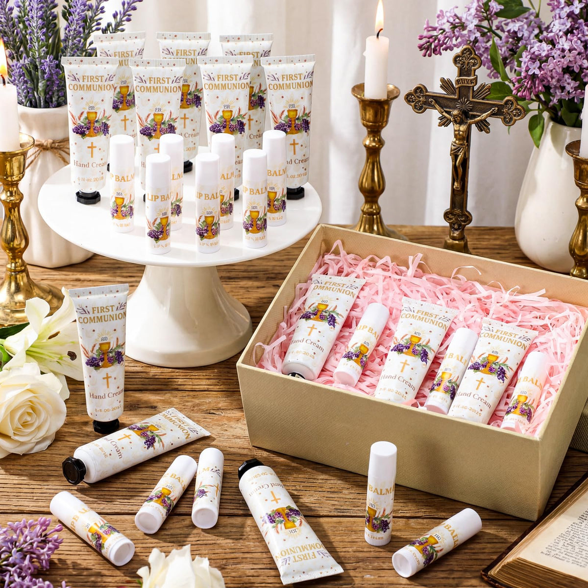 Multicolor design adds festive charm to religious occasions.