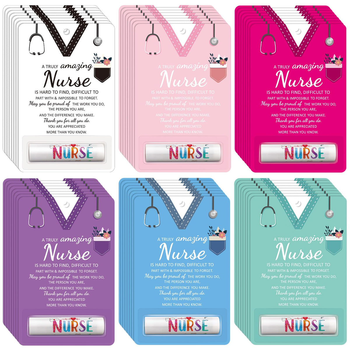 Dansib nurse-week gift box with 48 lip balms for staff appreciation