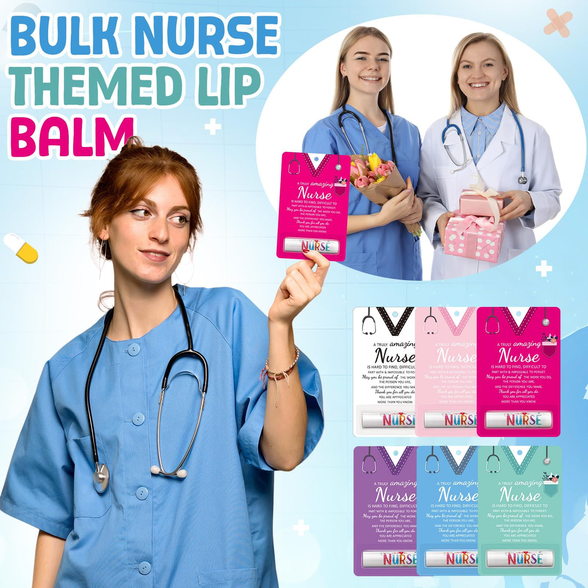 Dansib Nurse Week lip balm gift set ready to boost nurse appreciation.