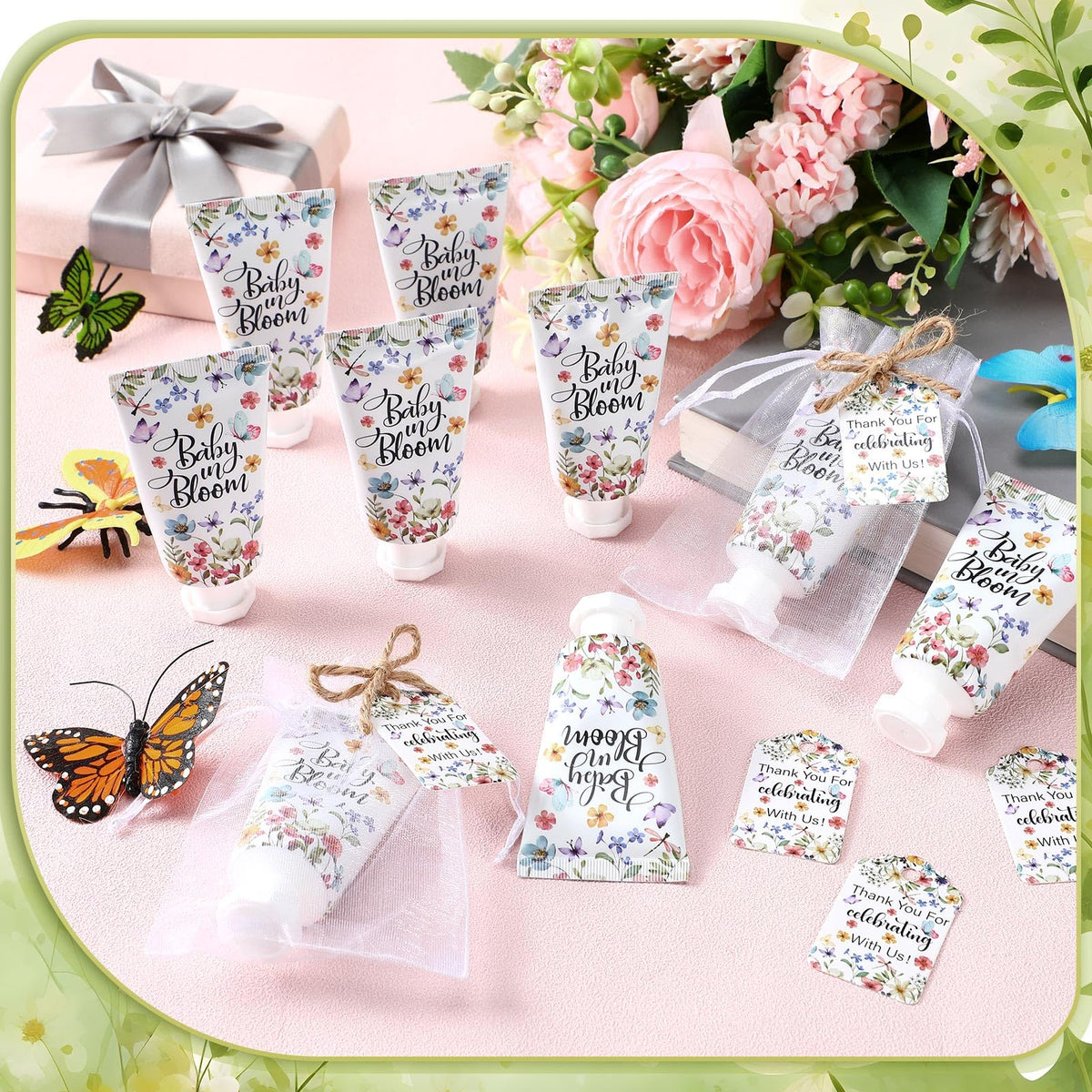 Dansib organza bag and thank you tag for party favors