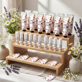 Dansib pink wildflower-pattern lip balm, keeps lips moisturized with a delicate scent.