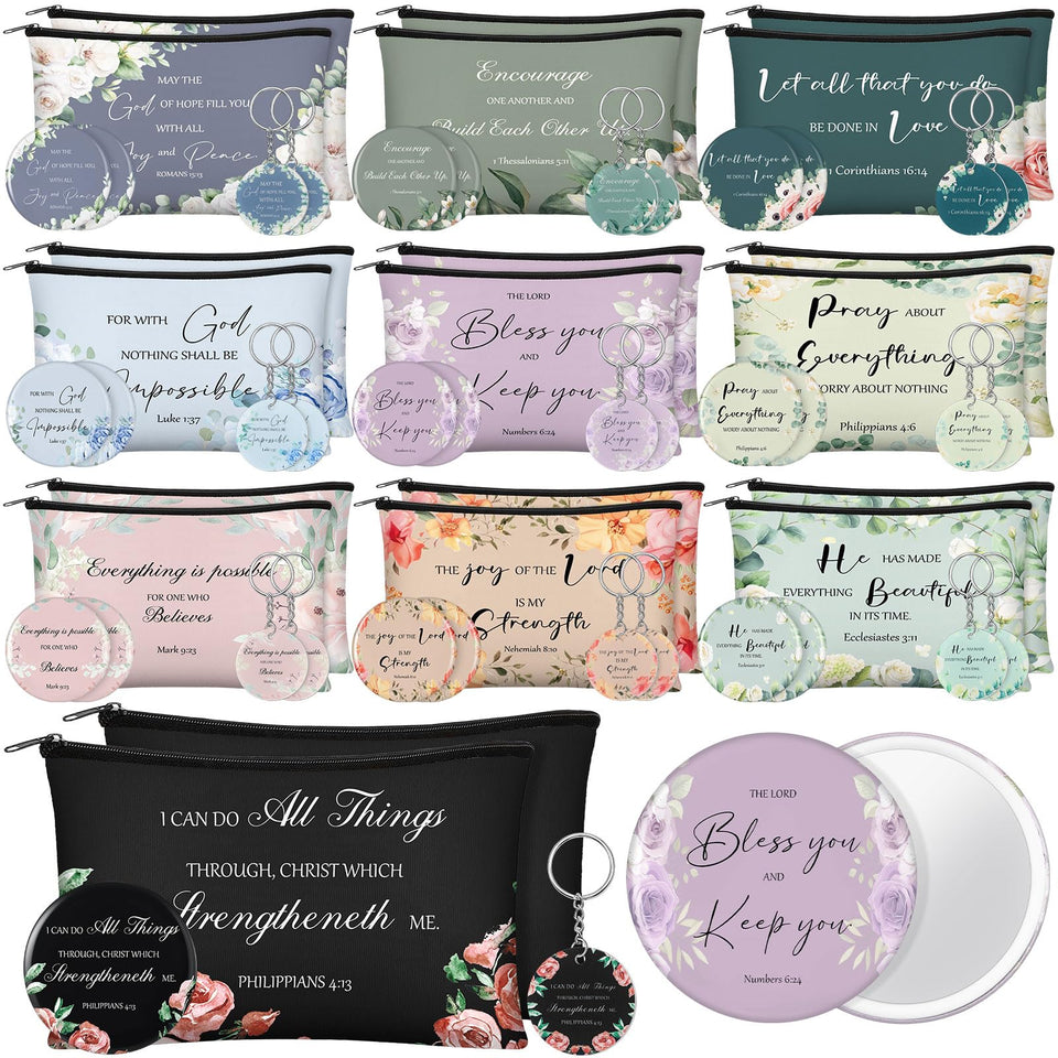 Dansydaisy Bible Verse Canvas Makeup Bags show bright verses for everyday organization.
