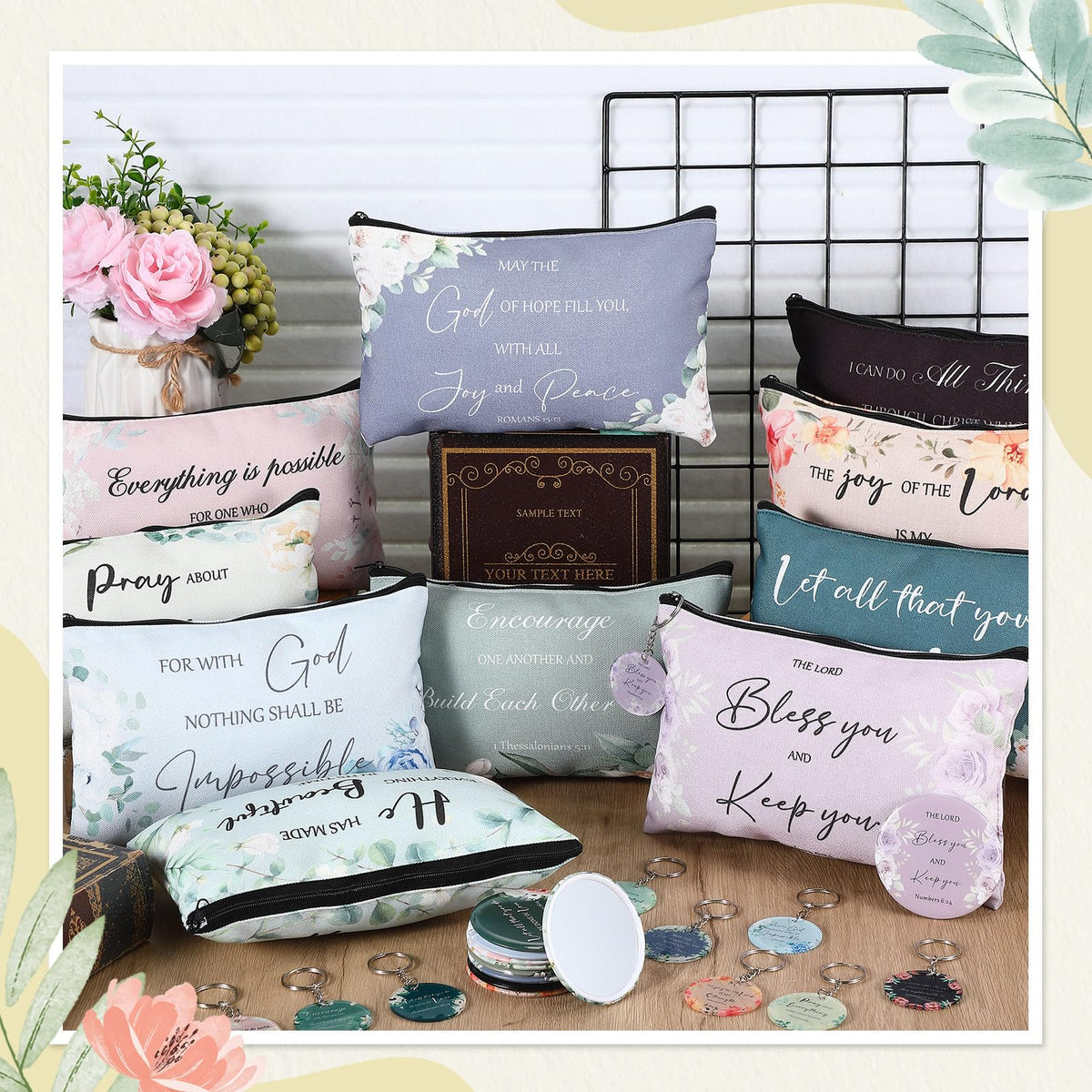Dansydaisy Bible Verse Mini Mirrors display verses on a compact mirror for on-the-go motivation.