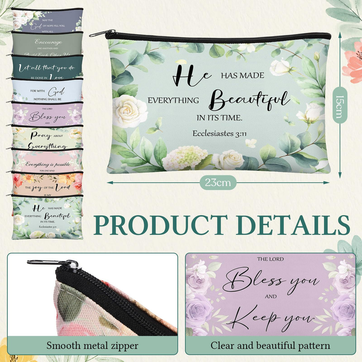 Dansydaisy Inspirational Bible Keychains carry verses for daily encouragement and reminders.