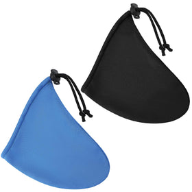 Dansydaisy men's tanning pouch blue front view for sun protection on the beach.