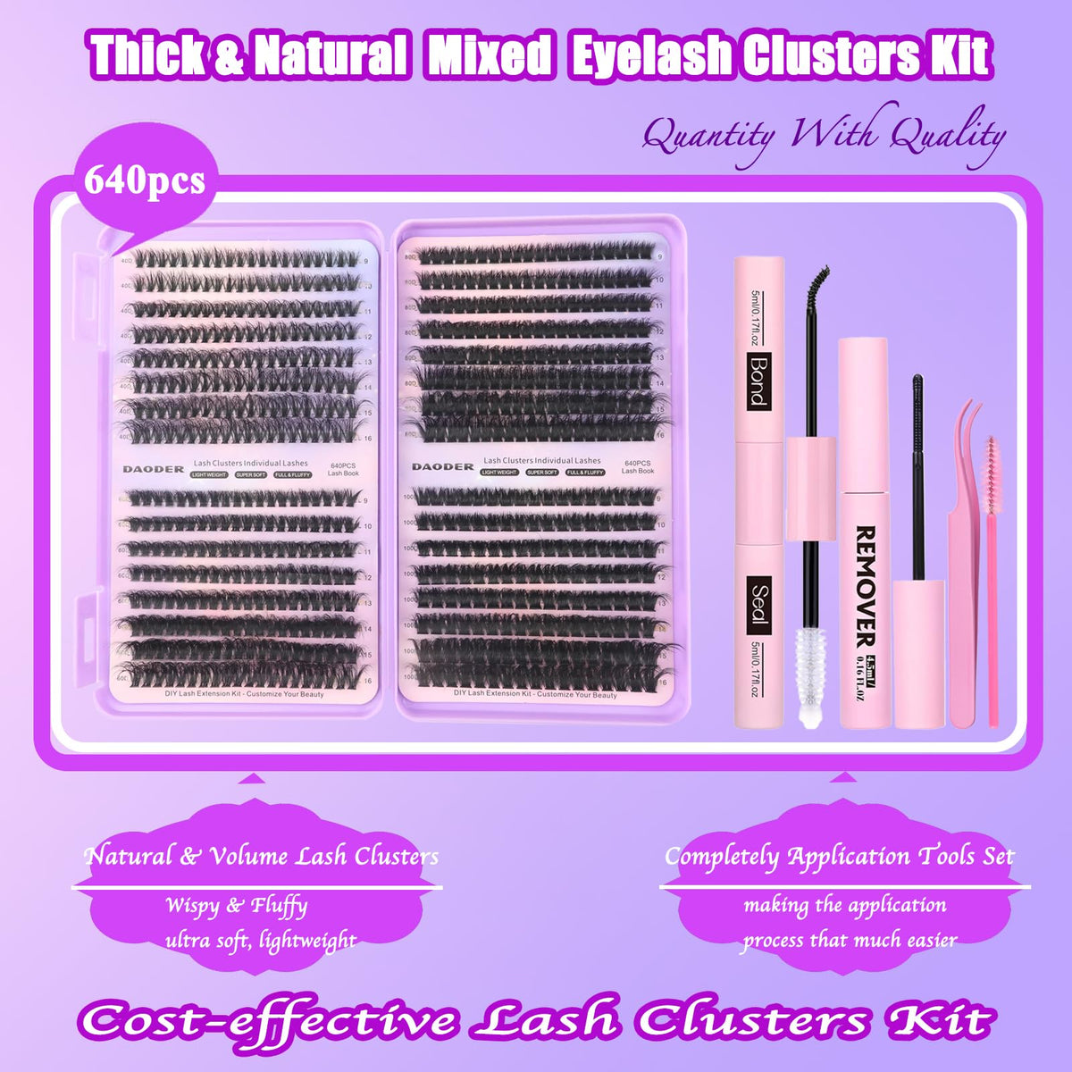 DAODER bond and seal 10ml ensures firm, long-lasting cluster adhesion.