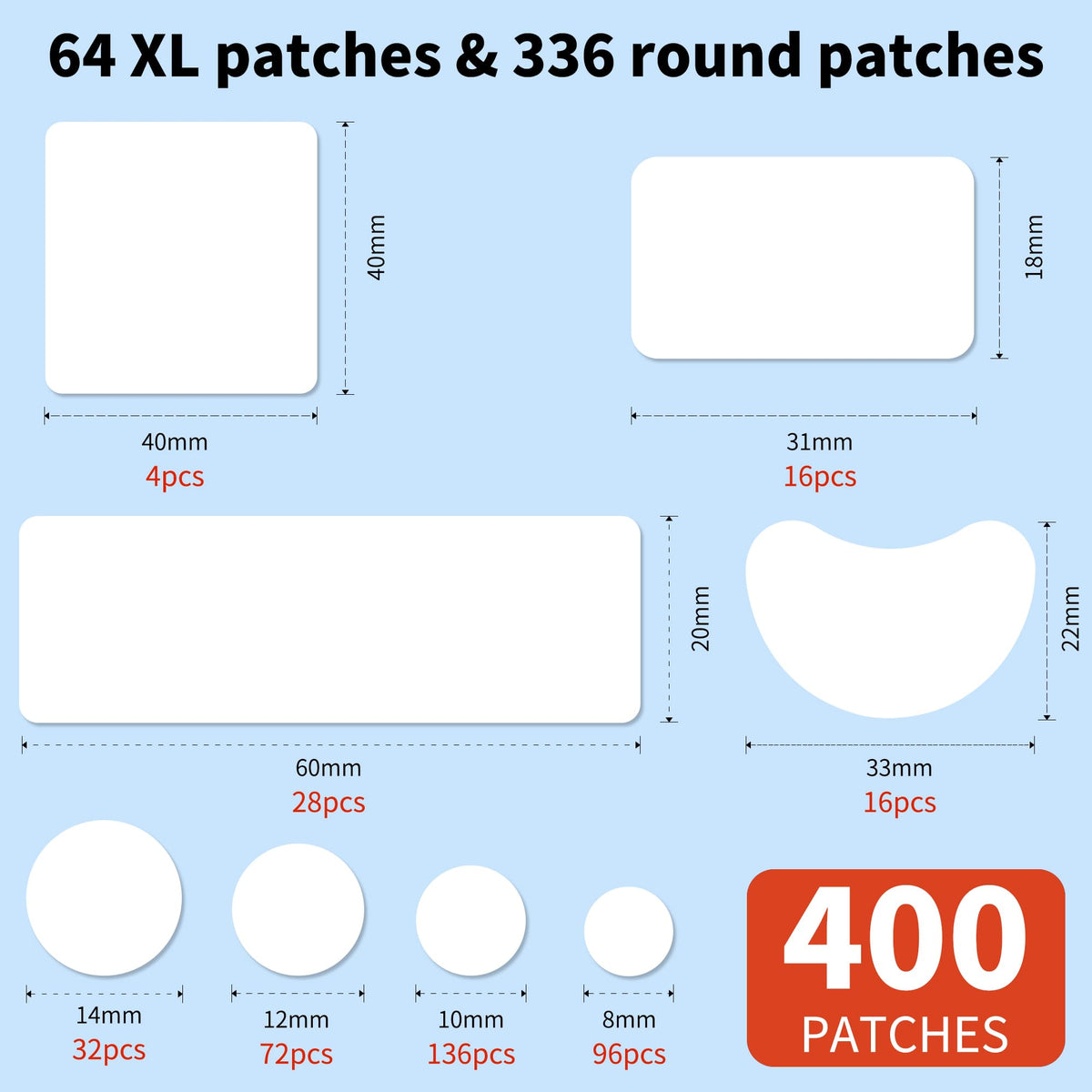Daolyo round 10mm patch provides breathable coverage for small spots