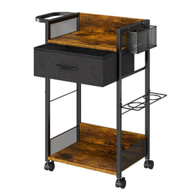 DAOUTIME salon trolley cart wheels enable smooth studio mobility.