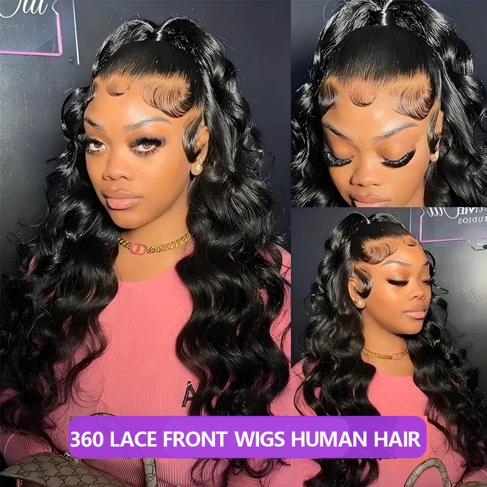 daparo body wave wig easy to style into ponytail or bun