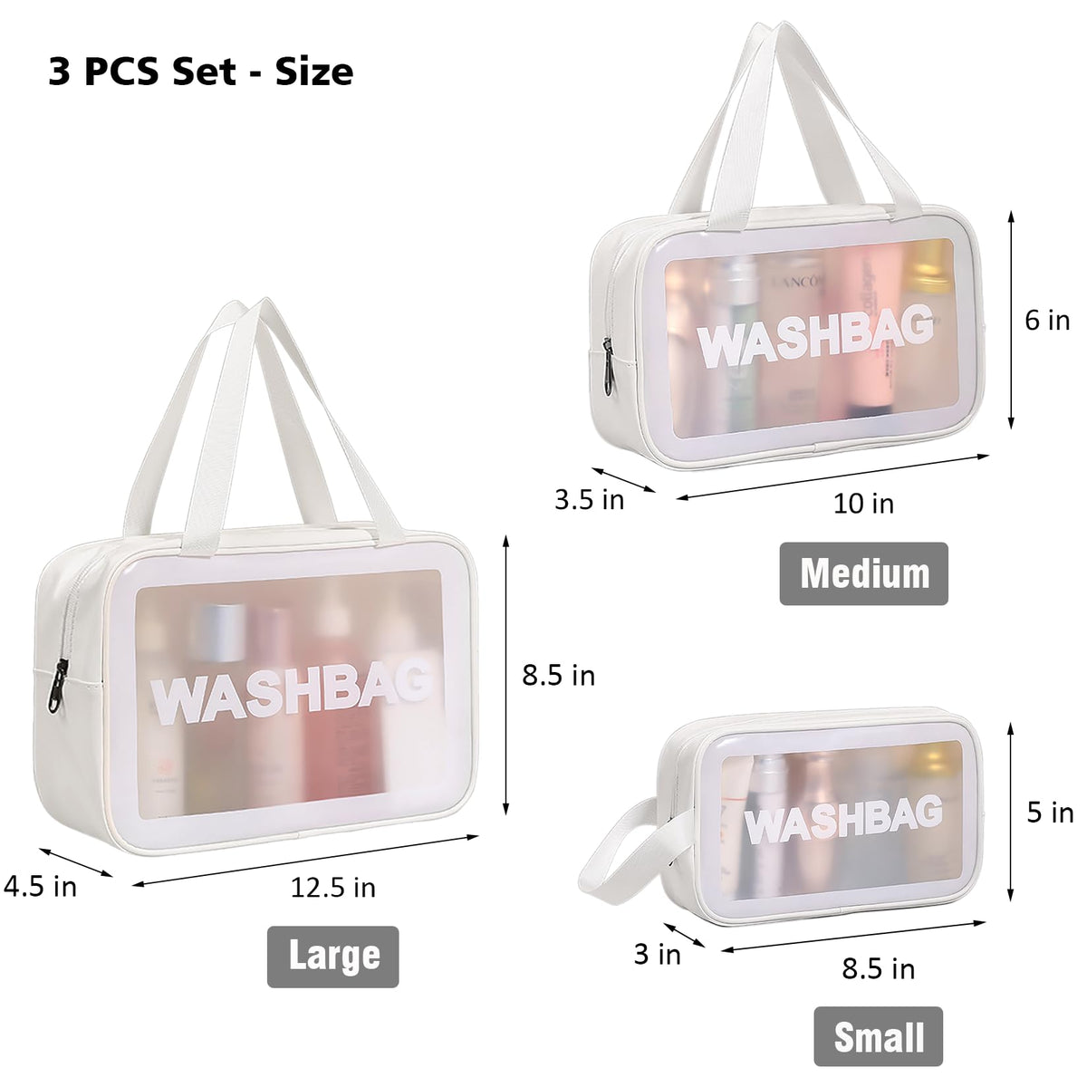 DAPOWER small cosmetic bag compact storage for travel touch-ups.