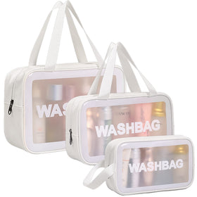 DAPOWER travel toiletry bag large with handle, organized storage for long trips.