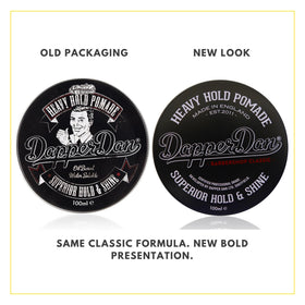 Dapper Dan Heavy Hold Pomade applied to styled hair showing lasting hold