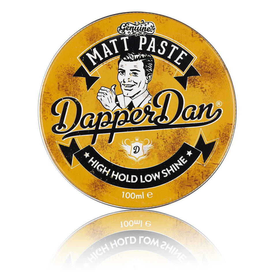 Dapper Dan Matt Paste pack shot highlights matte finish and versatile hold.