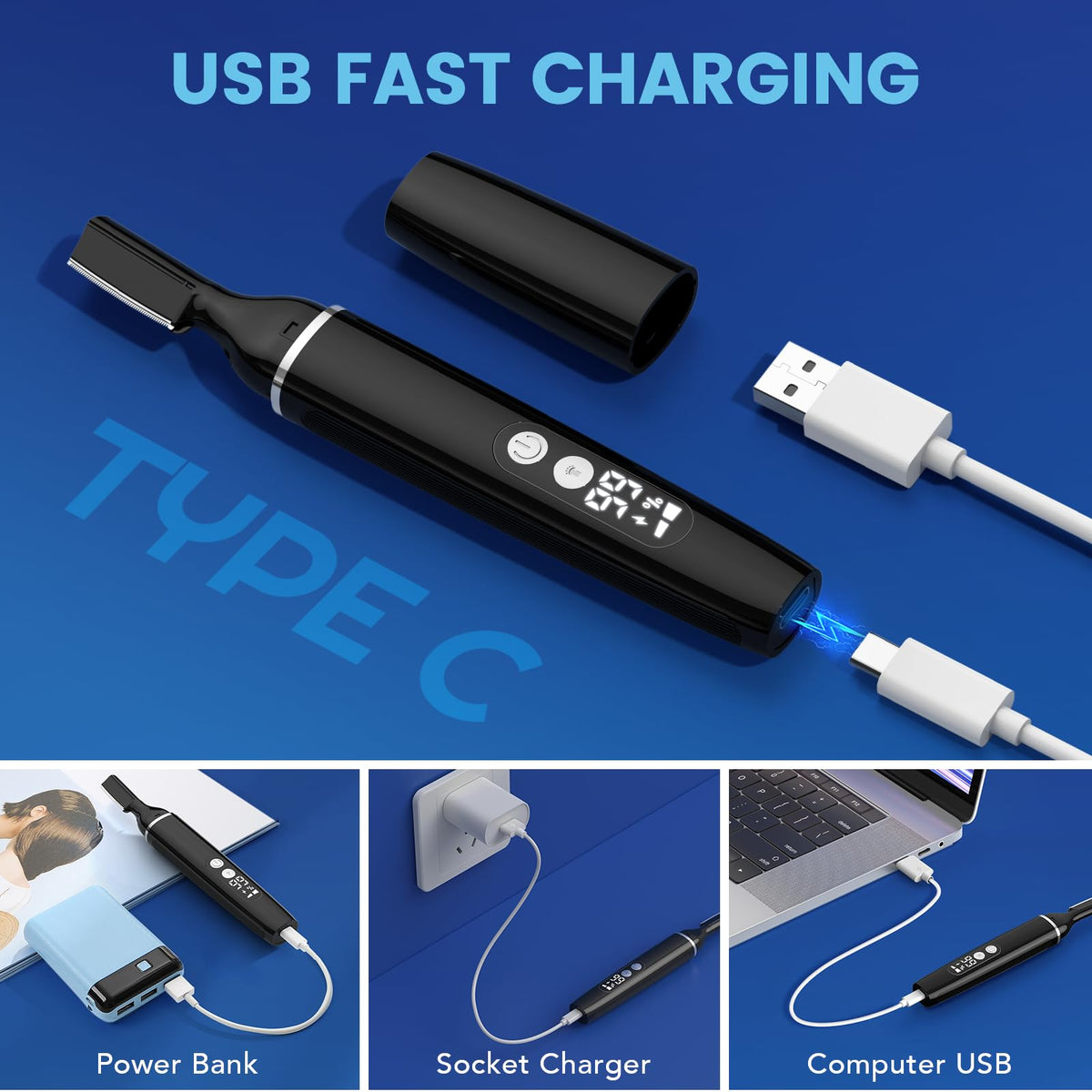 Dapsang Eyebrow Trimmer dual-blade system for safe trimming.