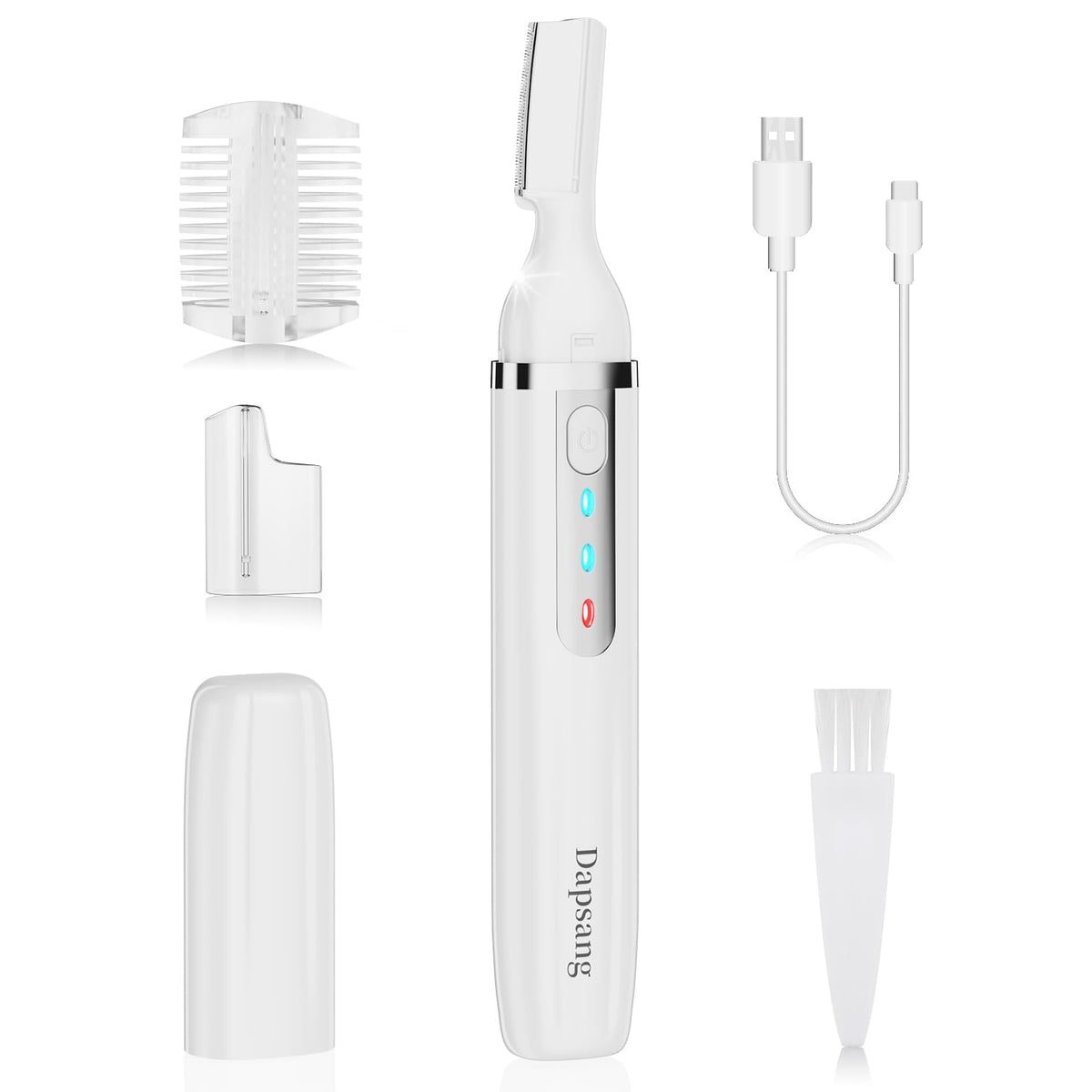 Dapsang Eyebrow Trimmer with LED light for precise grooming and visibility.