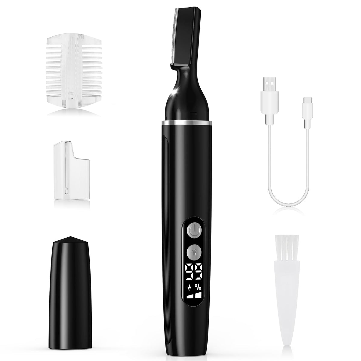 Dapsang Eyebrow Trimmer with LED light for precise shaping at home.