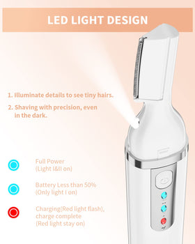 Dapsang Eyebrow Trimmer blade pops off for easy cleaning and rinsing.