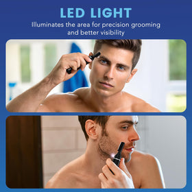 Dapsang Eyebrow Trimmer two-speed setting adapts to hair types.