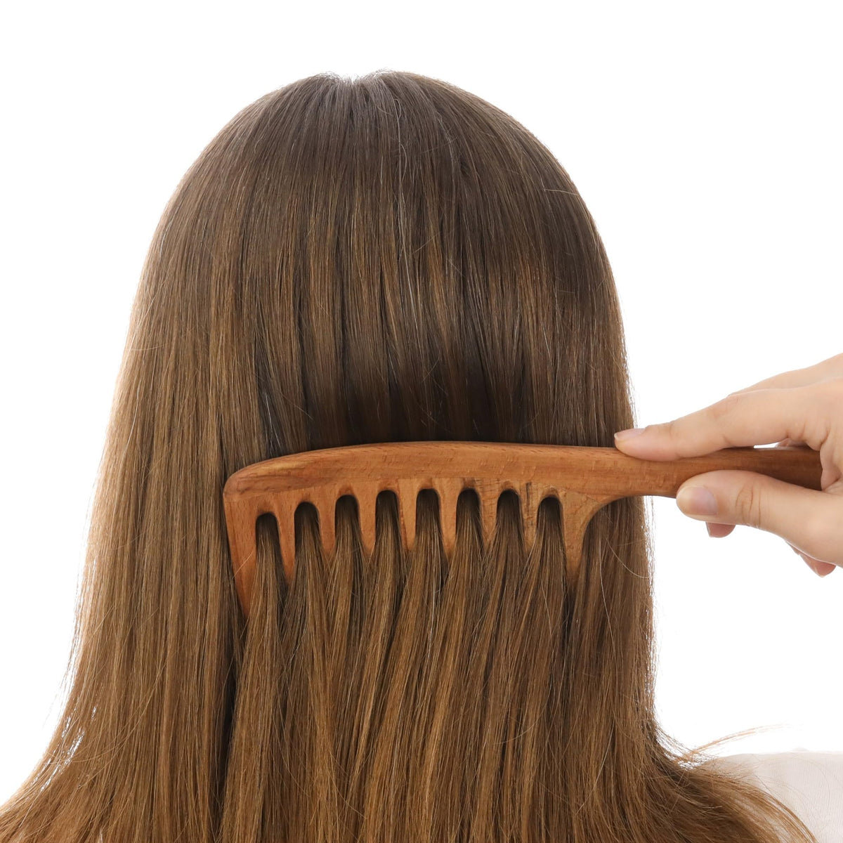 Darik Professional wooden wide-tooth comb supports curl styling and finishing