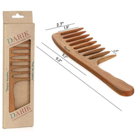 Darik Professional wooden wide-tooth comb distributes conditioner evenly
