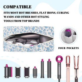 Dark Swan bag wide opening enables quick access to styling tools.